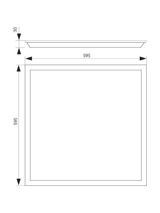 Vivalux LED Panel 40W με Φυσικό Λευκό Φως 4000K