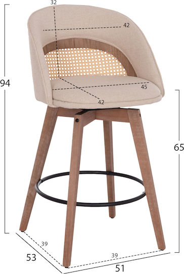 Σκαμπό Μπαρ Riki 51x53x94εκ. Σκαμπό Μπαρ Riki 51x53x94εκ.