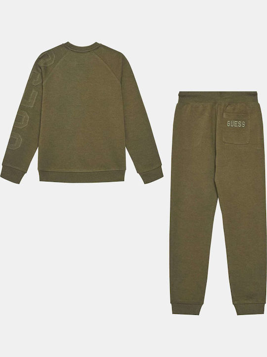 Kids Sweatpants Set Dark Olive 2pcs