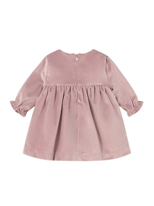 Children's Dress Long Sleeve Velvet Rose Petal