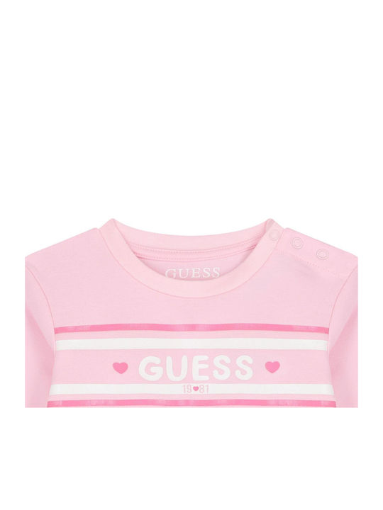 Set Kinderkleider Langärmlig Tüll Set mit Unterhose Pink