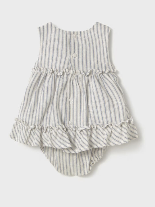 Rochie Fete Fără Mâneci Set Cu Chilot Și Accesorii Bej