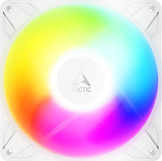 Arctic P14 Pro Reverse Blade Case Fan 140mm (2500rpm / 110cfm) with ARGB Lighting and 3-Pin / 4-Pin PWM Connection 3pcs White