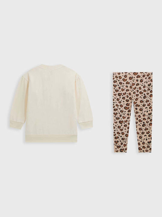 Kids' Set with Leggings Winter 2pcs Cream White