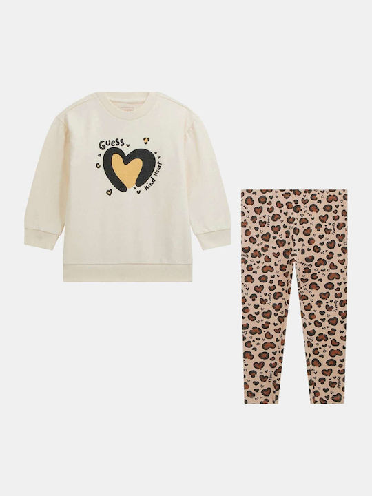 Kids' Set with Leggings Winter 2pcs Cream White
