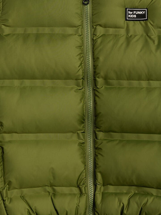 Παιδικό Καπιτονέ Μπουφάν Αμάνικο Forest green