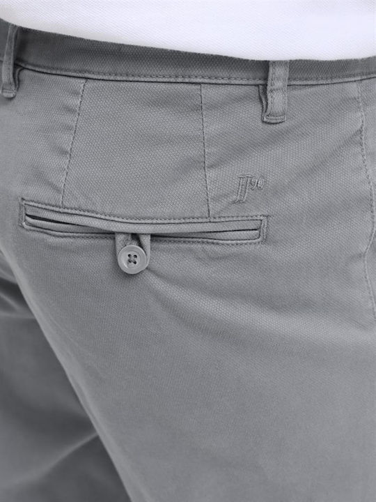 Pantaloni Chino Elastic Slim Fit Gri Granit