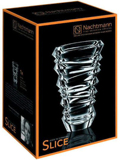 Nachtmann Διακοσμητικό Βάζο Κρυστάλλινο Slice Διάφανο Φ24xΥ15cm