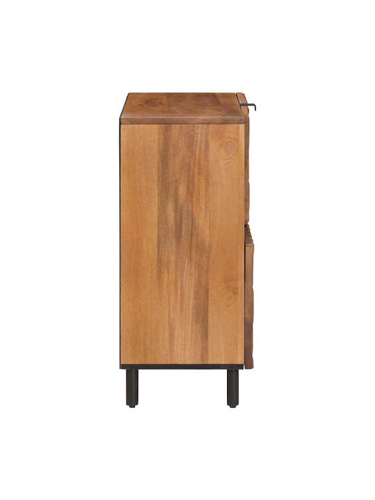 Bufet din Lemn Masiv & Metal Acacia Brown Finish 80x33.5x75cm
