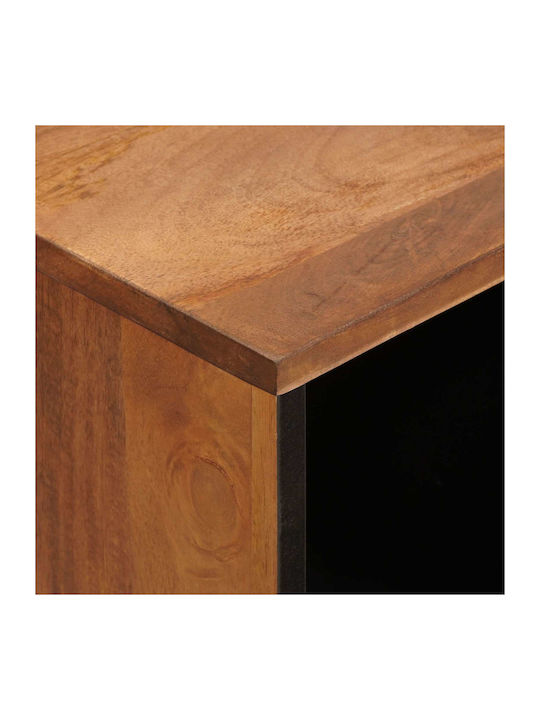 Bufet din Lemn Masiv & Metal Acacia Brown Finish 80x33.5x75cm