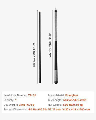 Vevor American Folding Pool Cue