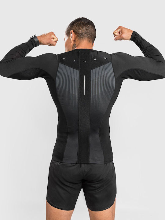 Venum Bărbați Cu mânecă lungă Tricou VENUM-04778 pentru Jiu-Jitsu / MMA Neagră