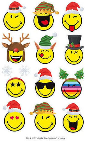 Bsb Stickers Simple Christmas Emoji 2 Sheets 09-493