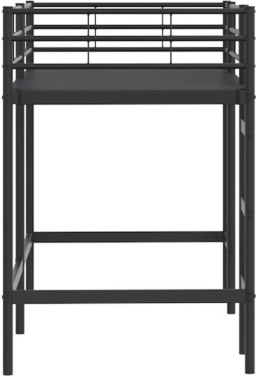 Kinderbett Einzel Schwarz Für Matratze 100x190cm