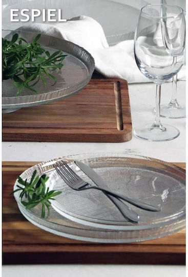 Espiel Lutra Serving Platter Transparent with Diameter 33cm Espiel Lutra Serving Platter Transparent with Diameter 33cm