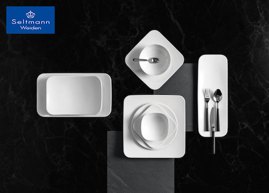 Espiel Coup Fine Dining Πιατέλα Σερβιρίσματος Ορθογώνια από Πορσελάνη Λευκή 38x14.2εκ. 2τμχ