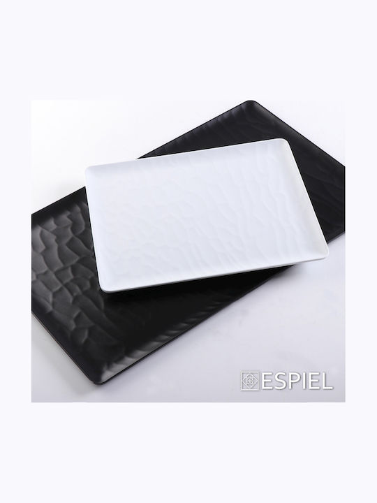 Espiel Wavy Matte Serving Platter Rectangular Black 53x32.5cm