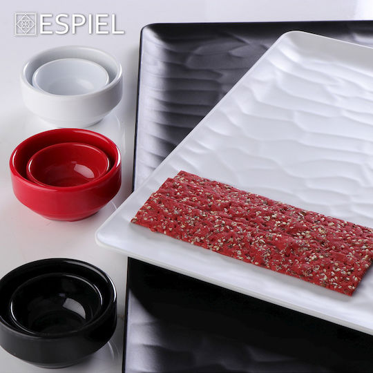 Espiel Wavy Matte Serving Platter Rectangular Black 53x16.2cm
