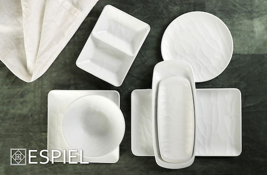 Espiel Wavy Matte Сервизна Плато Пластмаса Бял 53x16.2бр 24бр