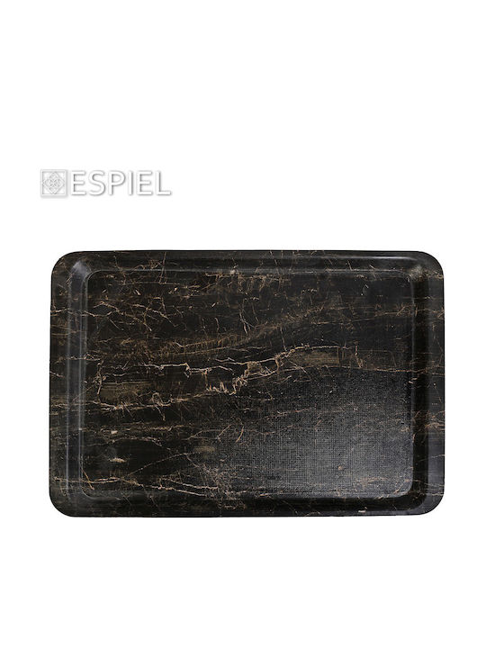 Espiel Black Wood Serving Platter Rectangular Black 53x37cm