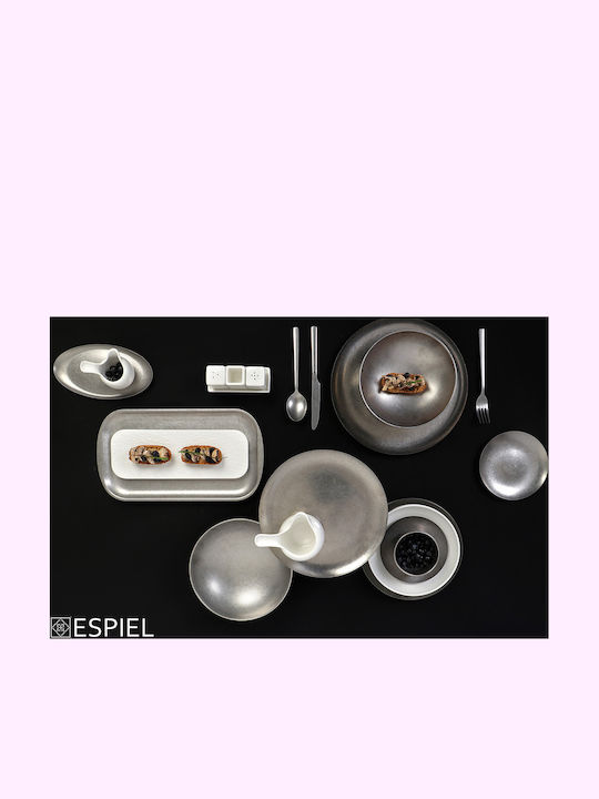 Espiel Snow Serving Platter Rectangular Silver 33x16.5cm