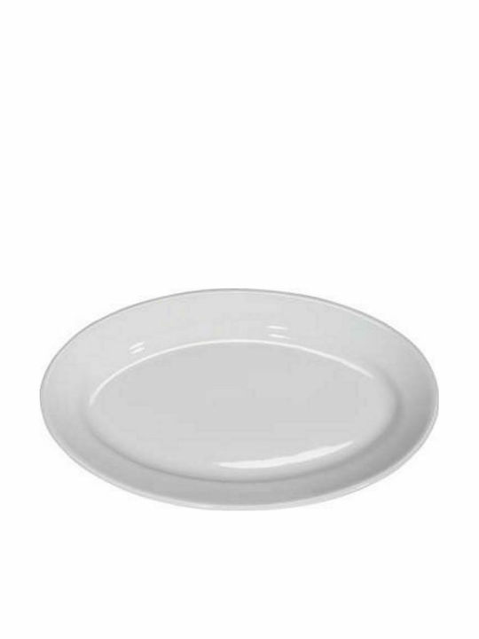 GTSA Trattoria Πιατέλα Σερβιρίσματος Οβάλ από Πορσελάνη Λευκή 34x24εκ. 3τμχ