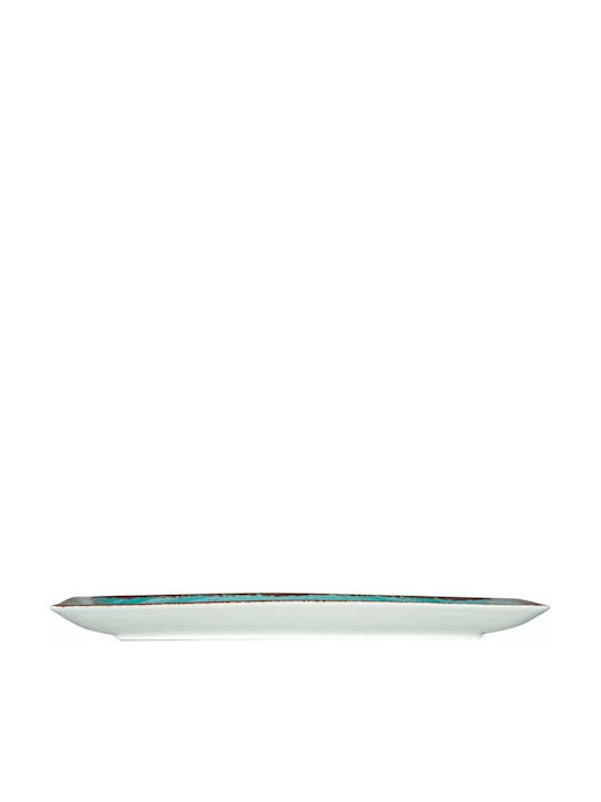 GTSA Serving Platter Rectangular made of Porcelain Blue 21x10.5cm