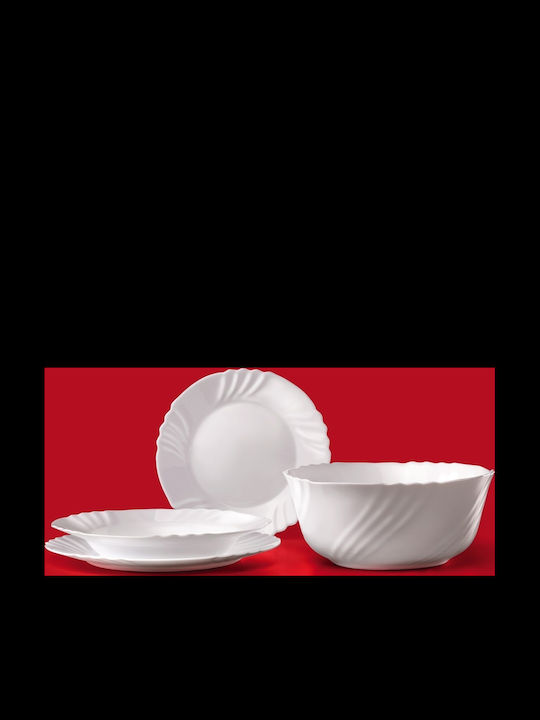 Bormioli Rocco Ebro Servierplatte Oval Keramik Weiß 22cm 1Stück