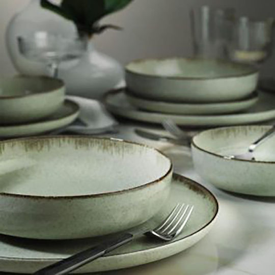 Kutahya Porselen Serving Platter Rectangular made of Porcelain Green 18x13cm