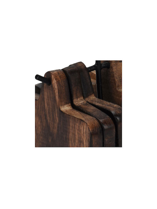 JK Home Decoration Σουβέρ Ξύλινο με Βάση Καφέ 10x10cm 7τμχ JK Home Decoration Σουβέρ Ξύλινο με Βάση Καφέ 10x10cm 7τμχ