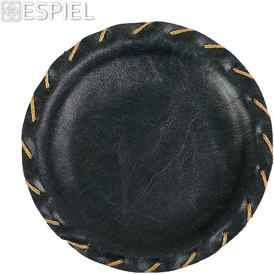 Espiel Round Coaster made of Leatherette Green 10.5cm 3pcs Espiel Round Coaster made of Leatherette Green 10.5cm 3pcs