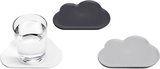 Qualy Suport pentru pahare Rotund Wooden Gray 4buc