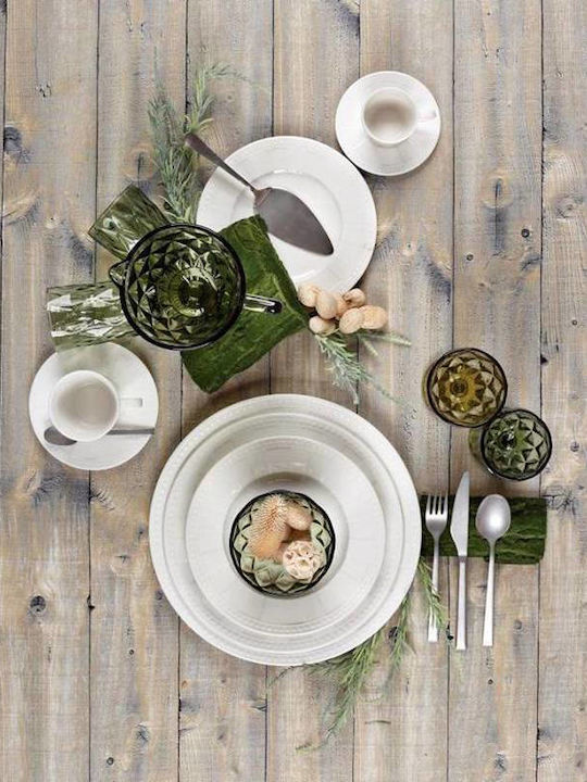 Cryspo Trio Σετ Φλιτζάνια Tσαγιού από Πορσελάνη Ivory Cream 230ml 6τμχ
