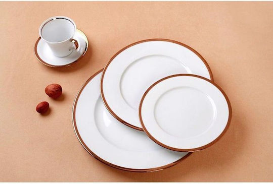 Cryspo Trio Cup Tea Porcelain Rose Gold 250ml