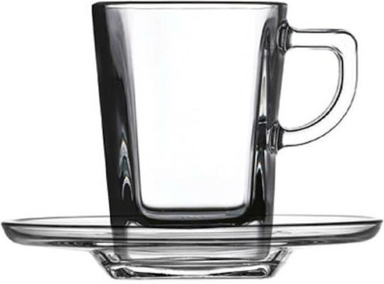 Espiel Carre Σετ Φλιτζάνια Espresso Γυάλινα Διάφανα 75ml 6τμχ