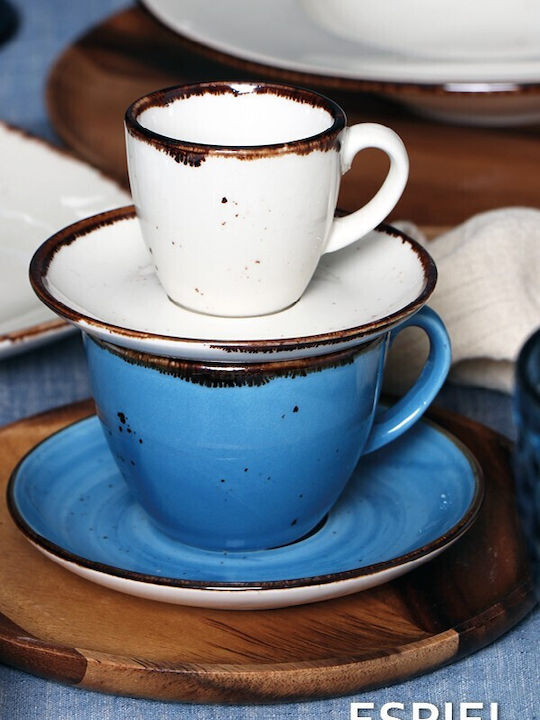 Espiel Terra Cup Cappuccino Porcelain Blue 220ml