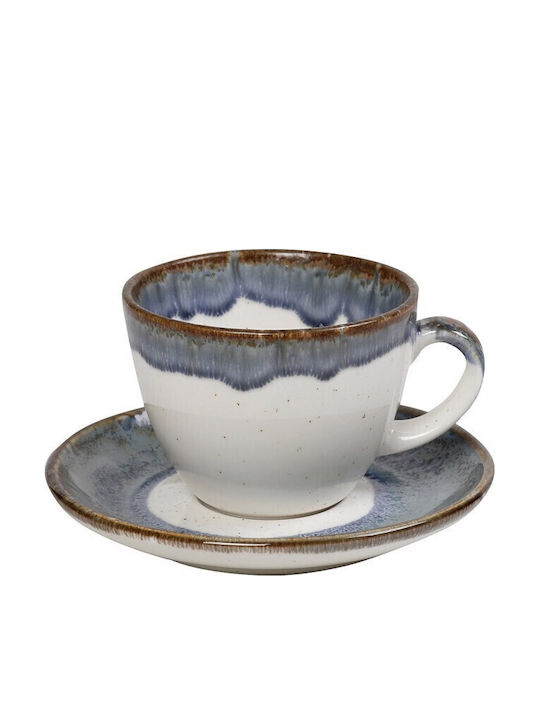 Espiel Essentials Σετ Φλιτζάνια Cappuccino Κεραμικά Μπλε 350ml 6τμχ