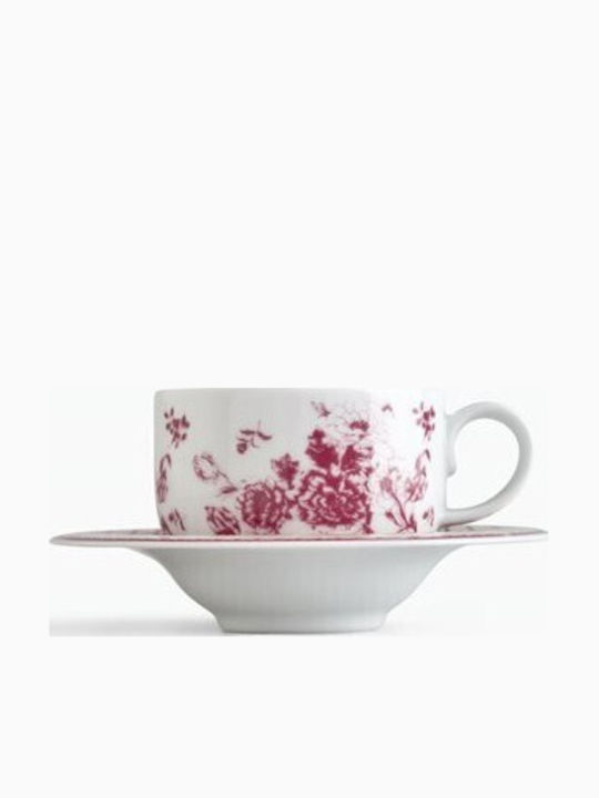 Ionia Countryside Set of Cups Tea Porcelain Pink 200ml 6pcs
