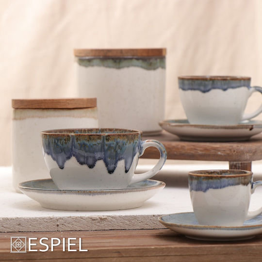 Espiel Essentials Tasse Cappuccino Keramik Blue 220ml