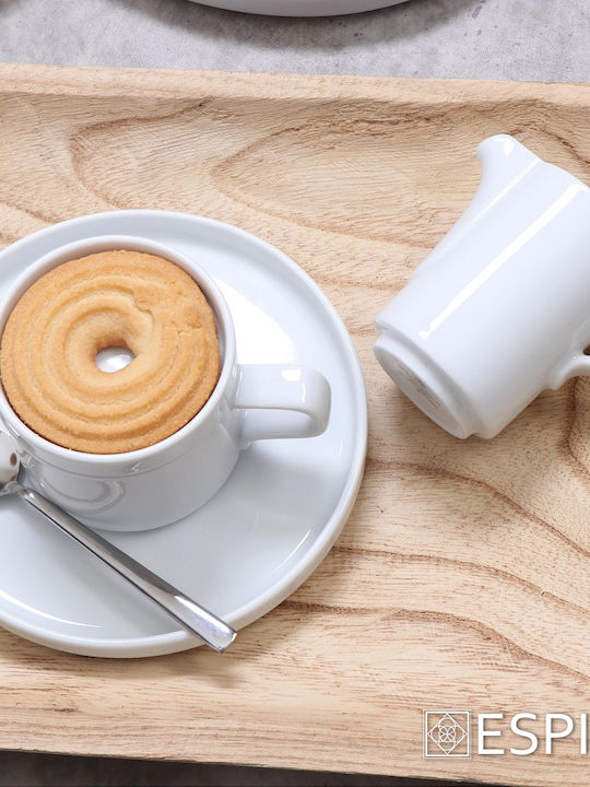 Espiel Good Mood Σετ Φλιτζάνια Cappuccino από Πορσελάνη Λευκά 250ml 6τμχ