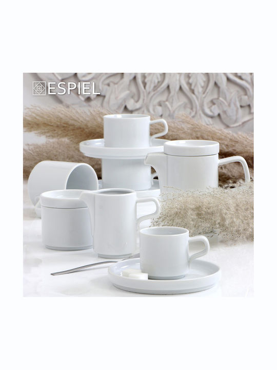 Espiel Good Mood Σετ Φλιτζάνια Espresso από Πορσελάνη Λευκά 90ml 6τμχ