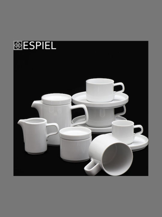 Espiel Good Mood Σετ Φλιτζάνια Cappuccino από Πορσελάνη Λευκά 250ml 6τμχ