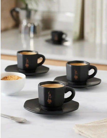 Bialetti Moka Cup Coffee Porcelain Black 75ml