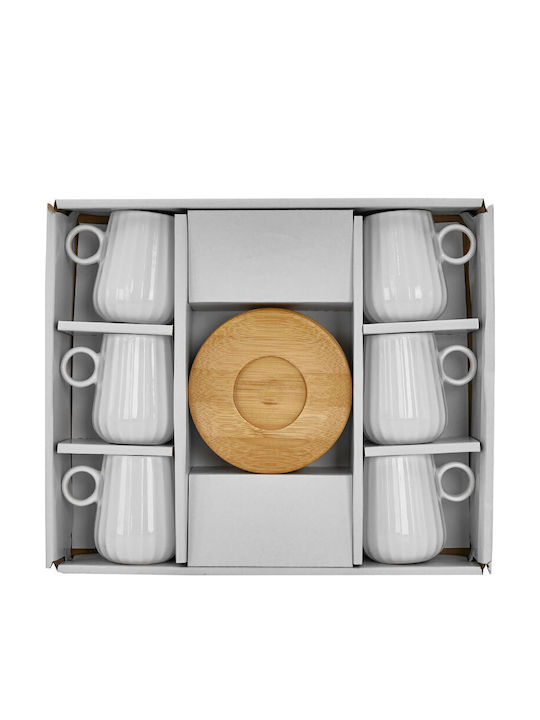InTheBox Set Tassen Espresso aus Porzellan Weiß 6Stück