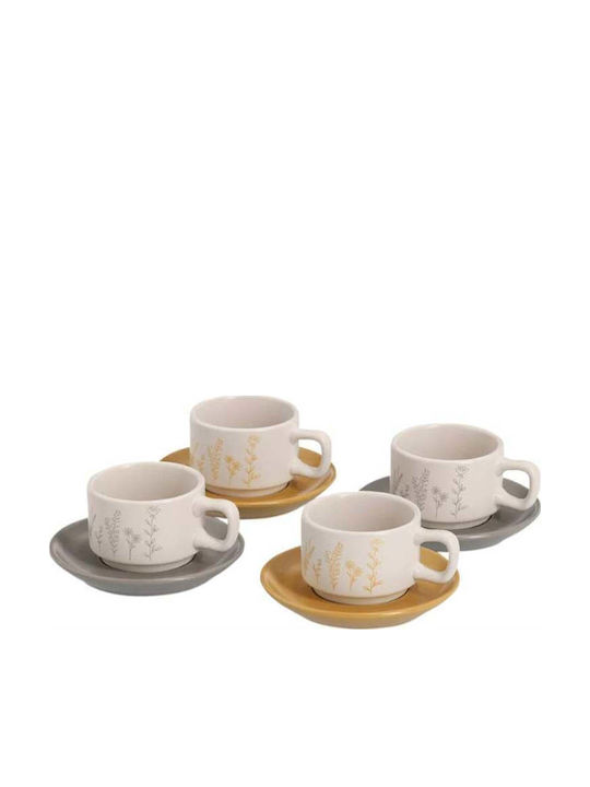 Zeller Σετ Φλιτζάνια Espresso Κεραμικά Πολύχρωμα 70ml 4τμχ