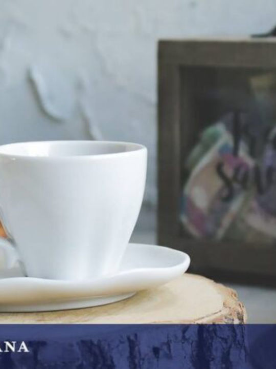 Emfasi Cup Tea Porcelain White 280ml