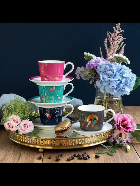 Portmeirion Set Căni Maro Din porțelan Multicolore 4buc