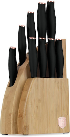 Berlinger Haus Knife Set with Block from Stainless Steel