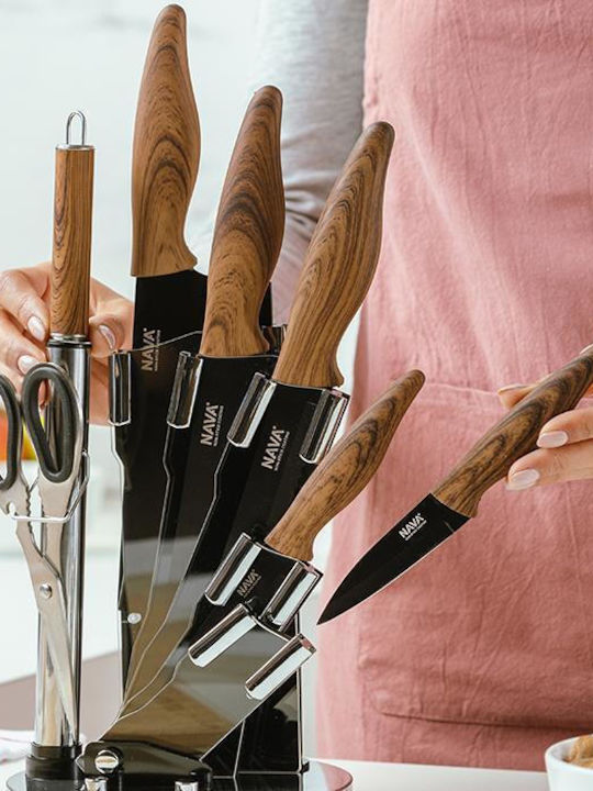 Nava Knife Set with Block from Stainless Steel 7pcs