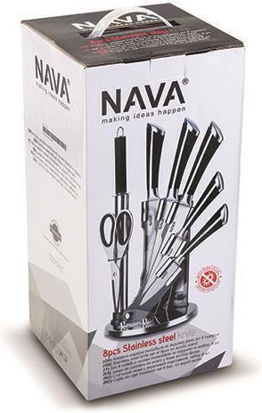 Nava Set Knives with Base Made of Stainless Steel 20cm 8 Pieces